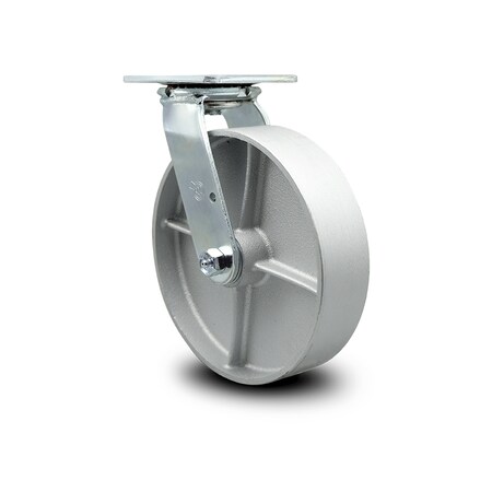 Service Caster 8 Inch Semi Steel Wheel Swivel Caster with Roller Bearing SCC-30CS820-SSR